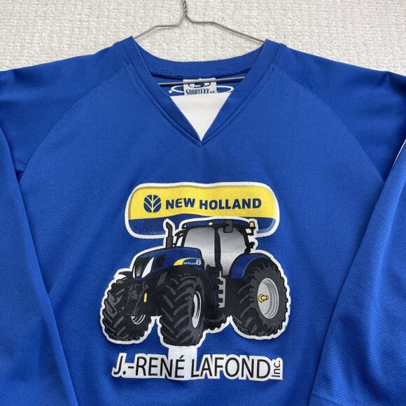 Vintage Y2K New Holland Tractor Hockey Jersey Men’s Sz XXL Blue Farm Equipment - Picture 2 of 15